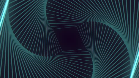 zigzagging blue lines and rectangular black shapes in 3d geometric pattern