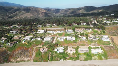 aerial view of mansions, valparaíso region, country of chile