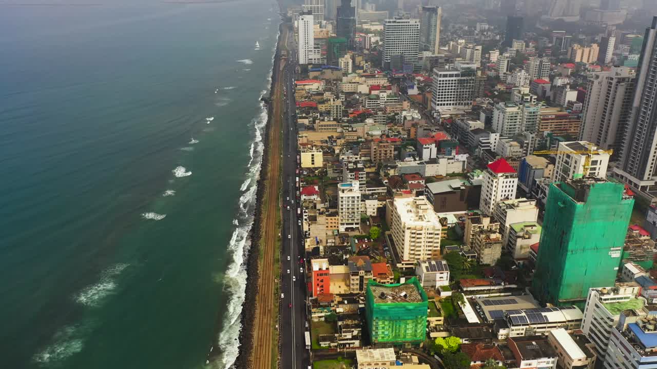 vista de la ciudad de colombo desde arriba. sri lanka.