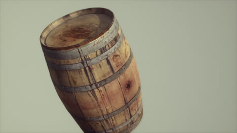 viejo barril de madera oxidado clásico