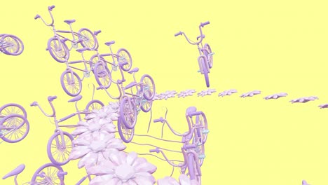 arte minimal 3d. objetos estilosos animados en el espacio de diseño geométrico. combinación de colores de moda, movimiento de bucle, video 4k.