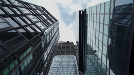 View-upwards-to-skyscraper-still-under-construction-in-Frankfurt-city