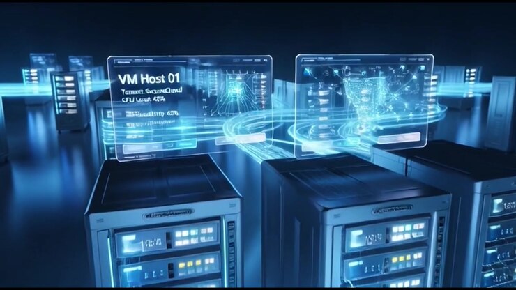 Data Center Servers Processing Digital Information with Holographic Interface