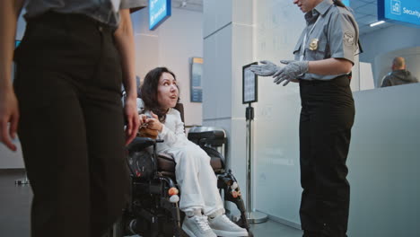 airport security and assistance for disabled passenger