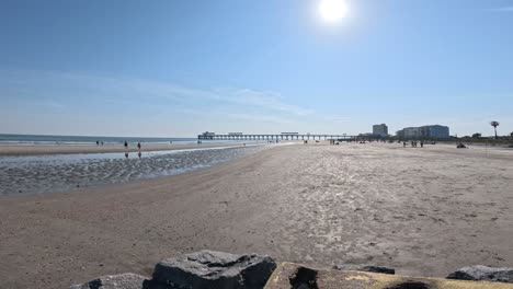 Folly-Beach-Charleston-South-Carolina-Blauer-Himmel-Und-Offene-Flächen