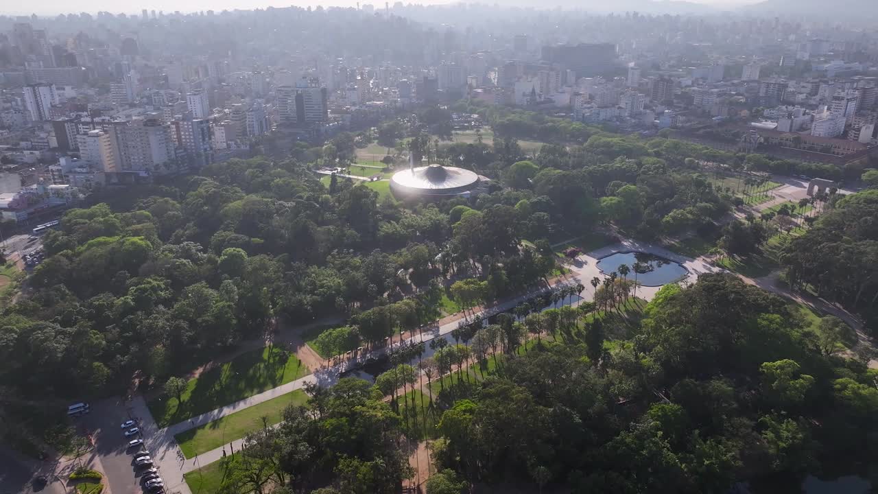 vista aérea de un parque de la ciudad