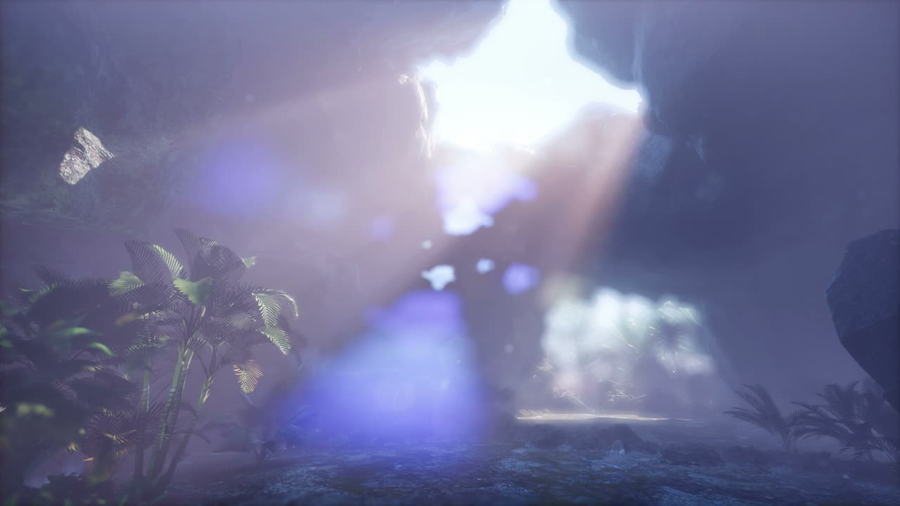 Sun Light inside Mysterious Cave