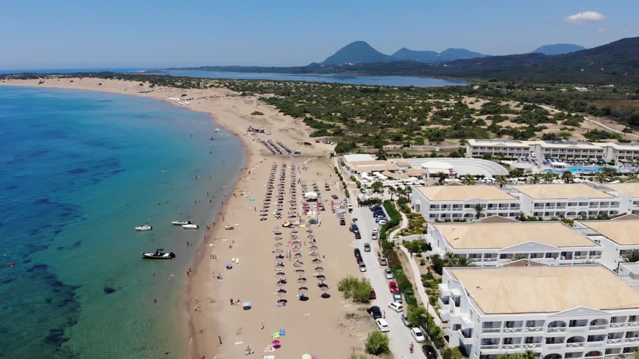 Aerial 4k Footage of Corfu coastline