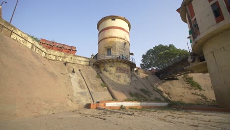 panning shot of water towers in india