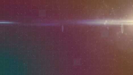 animation of lens flares over dots against black background