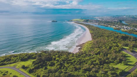 Flyover-bush-and-beach-footage