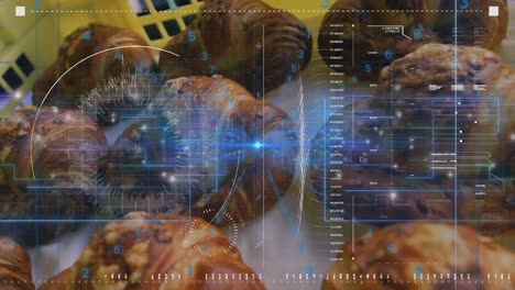 animación del procesamiento de datos sobre croissants.