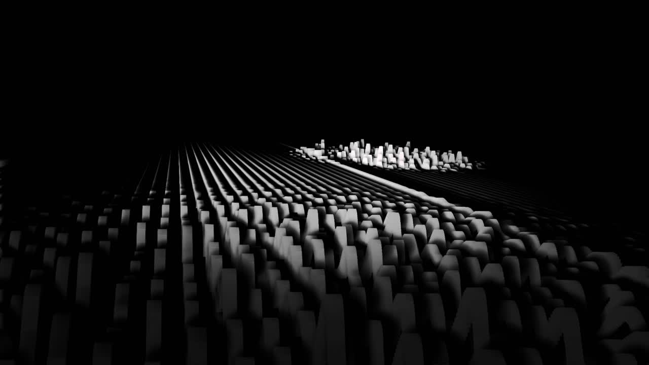 formas geométricas 3d abstractas en blanco y negro