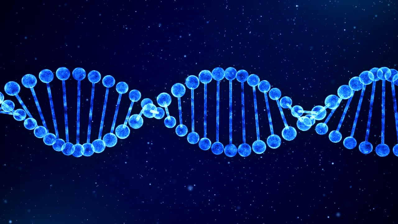 bucle de la cadena de adn azul