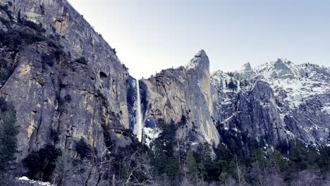 bridalveil falls at yosemite national park pan