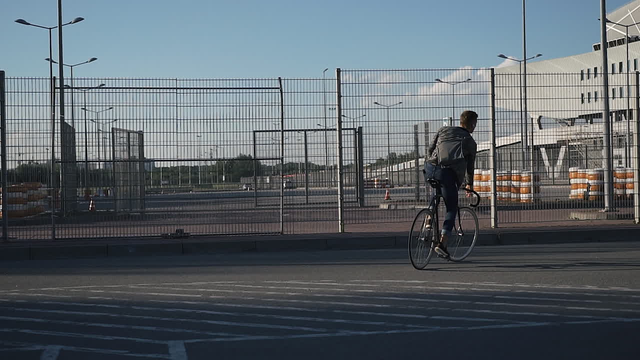 Man cycling on a street