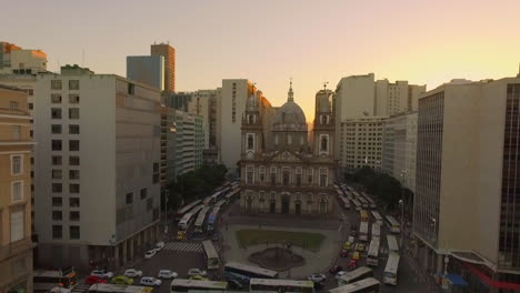 aerial shot of rio de janeiro downtown