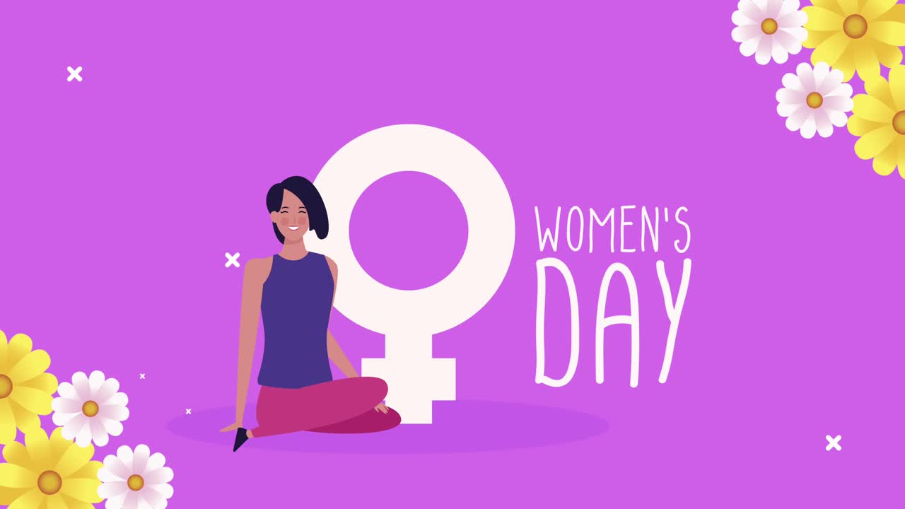 女性の日 女性のジェンダーシンボルが描かれたカード