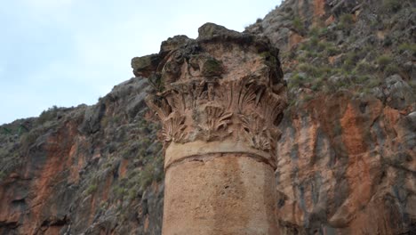 ancient ruins pillar caesaria philippi israel archaeological and biblical site