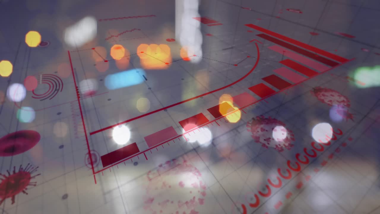 야간 도시 교통에 대한 코로나바이러스 디지털 인터페이스