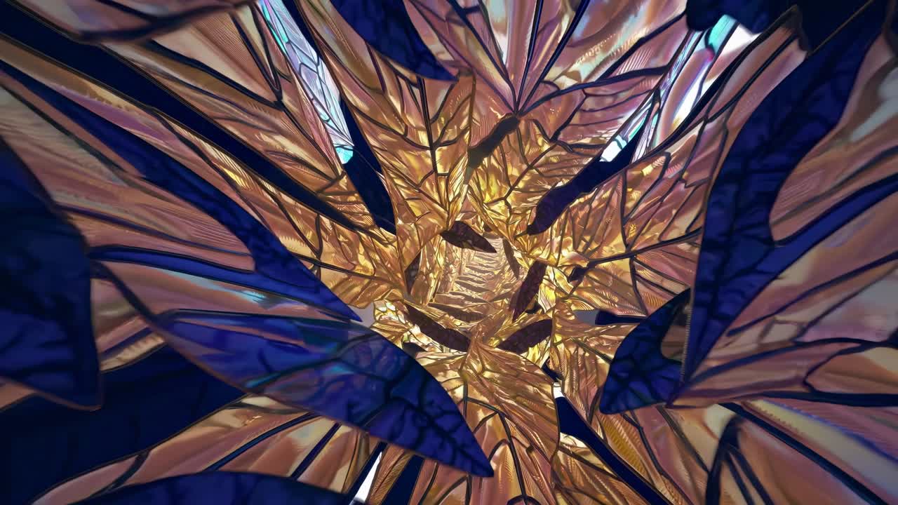 Abstract blue geometric pattern with light