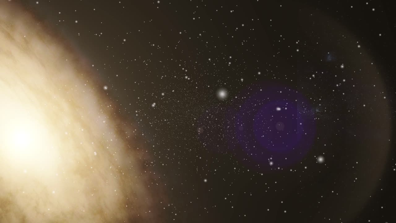 우주에서 밝게 빛나는 은하