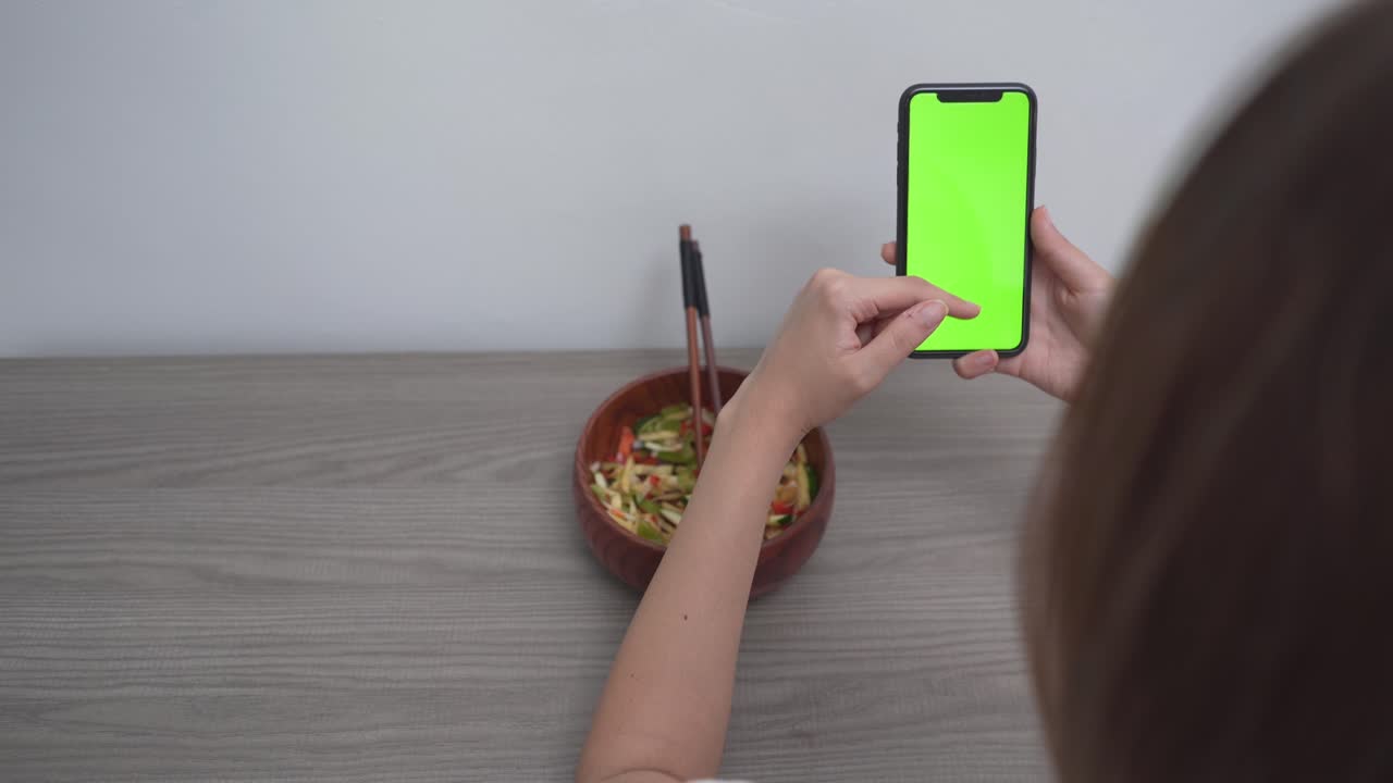 Taking a picture of a healthy salad