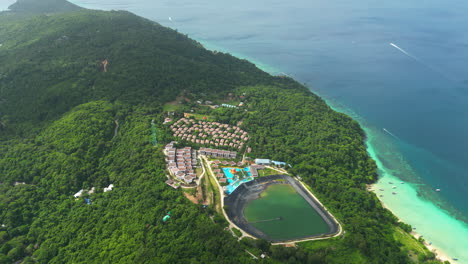 a residential complex shot from the air