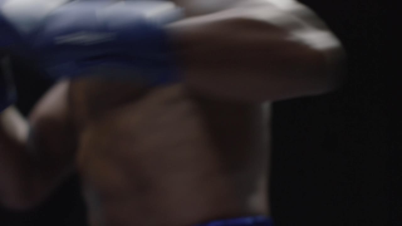 sesión de entrenamiento de boxeo