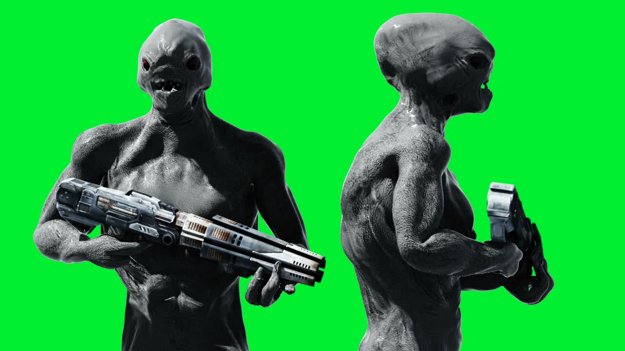 무서운 괴물 애니메이션, 물리적, 모션, 흐릿한, 현실적인 4k 애니메이션, 그린 스크린