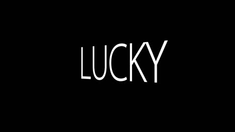 lucky text animation message motion graphics