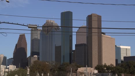 Antena-4k-Del-Horizonte-Del-Centro-De-Houston