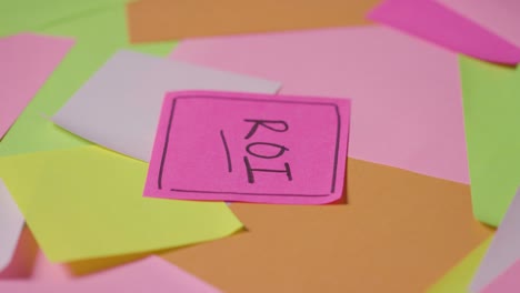 Business-Concept-Of-Revolving-Sticky-Notes-With-ROI-Written-On-Top-Note-1