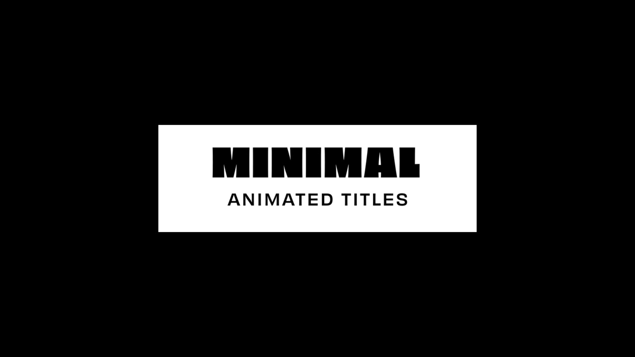 Animated Titles 01 | Adobe After Effects 2020 and Above