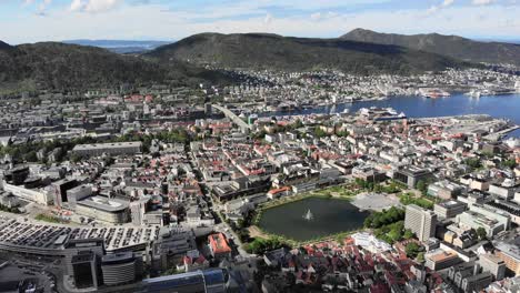 antena: volando sobre bergen en noruega