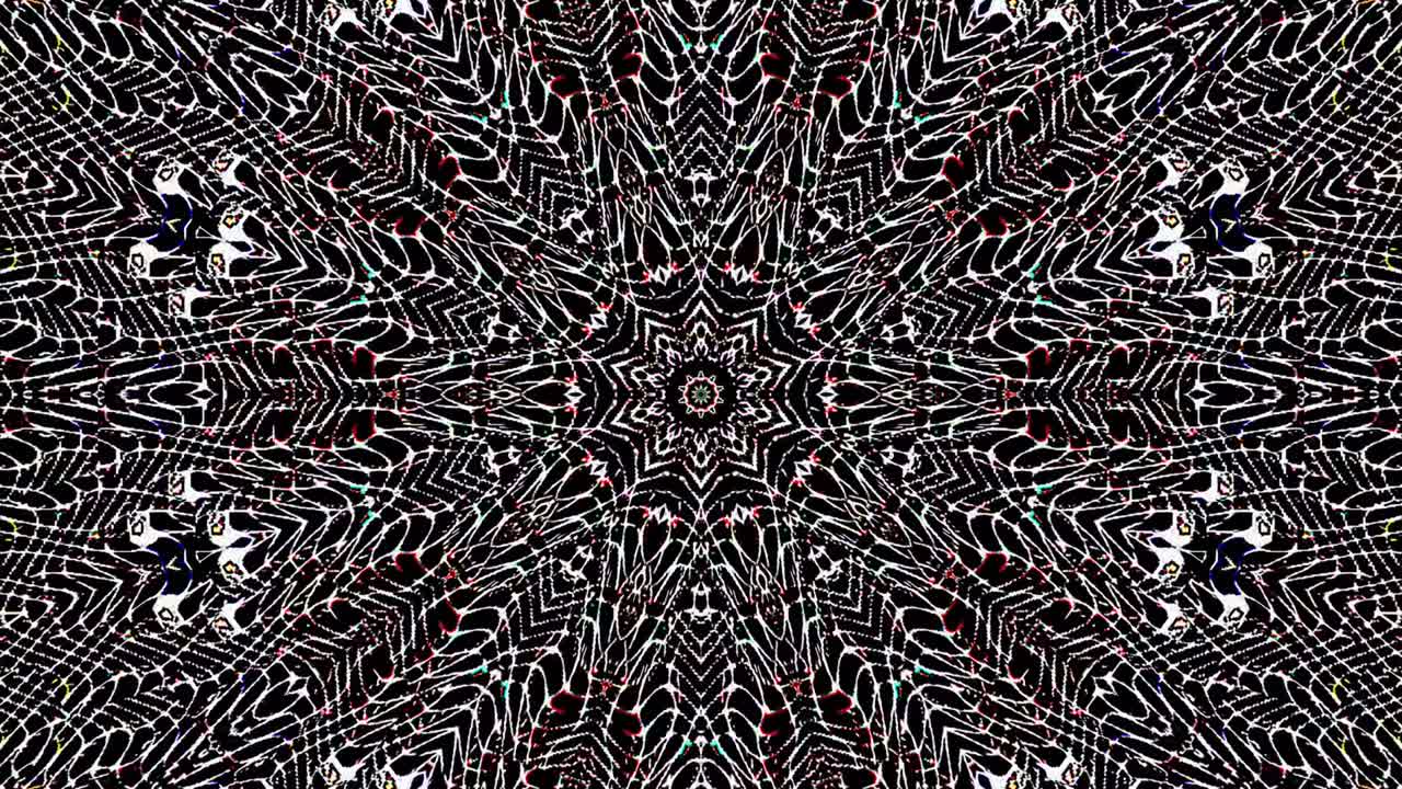 Beautiful abstract kaleidoscope that shines, a radiant light that regulates the subtle movements