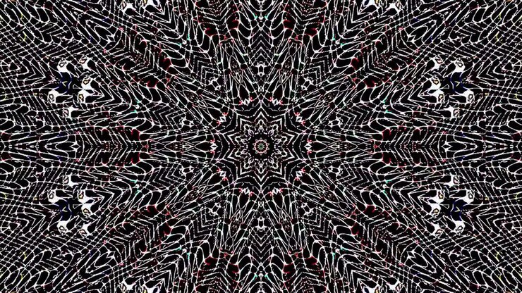 Beautiful abstract kaleidoscope that shines, a radiant light that regulates the subtle movements