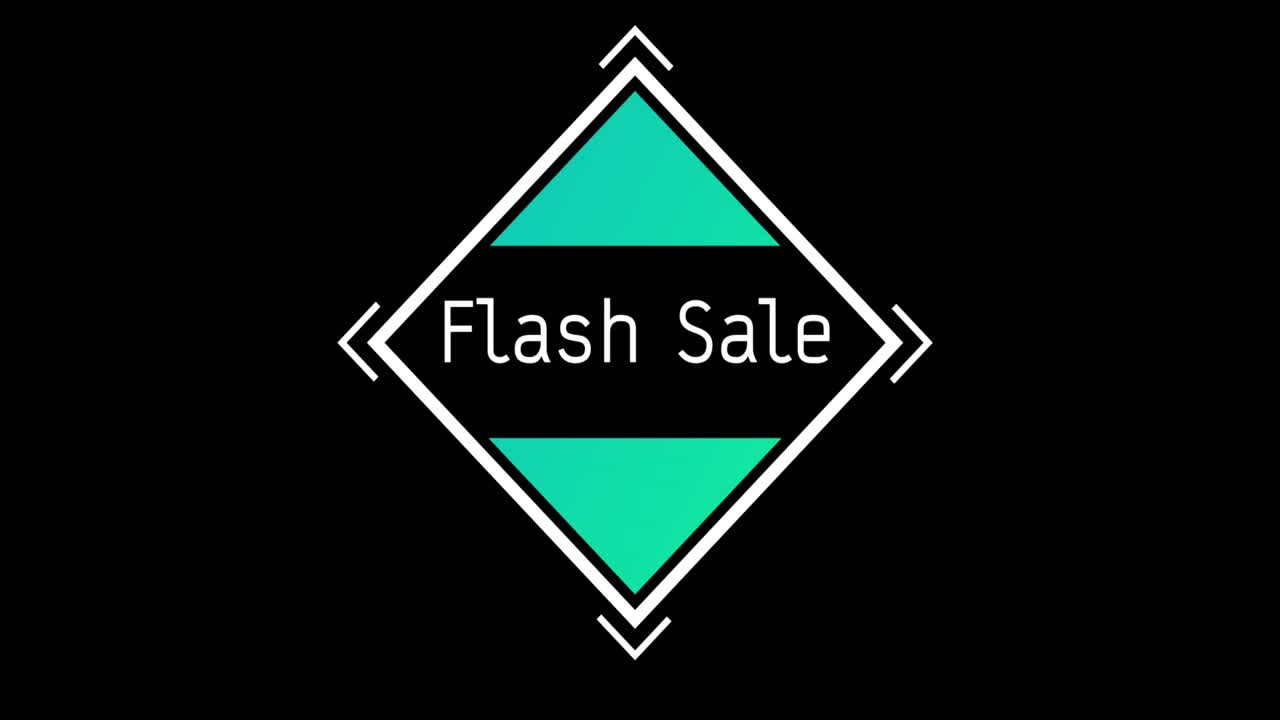 검은 화면에 나타나는  ⁇ 색과 녹색 플래시 판매 텍스트