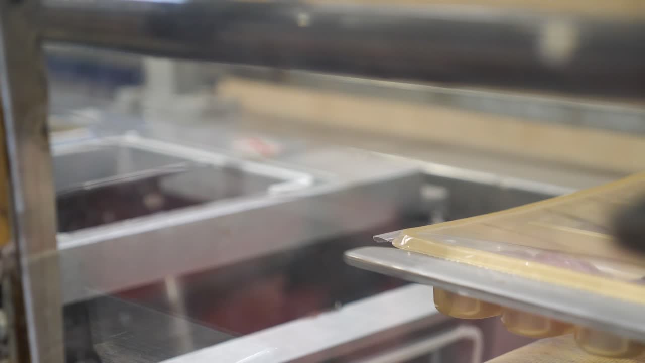 transferencia automática de brazo robótico paquete de dátiles envueltos, disparo estático