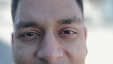 Close-up-shot-of-handsome-young-man-with-brown-eyes