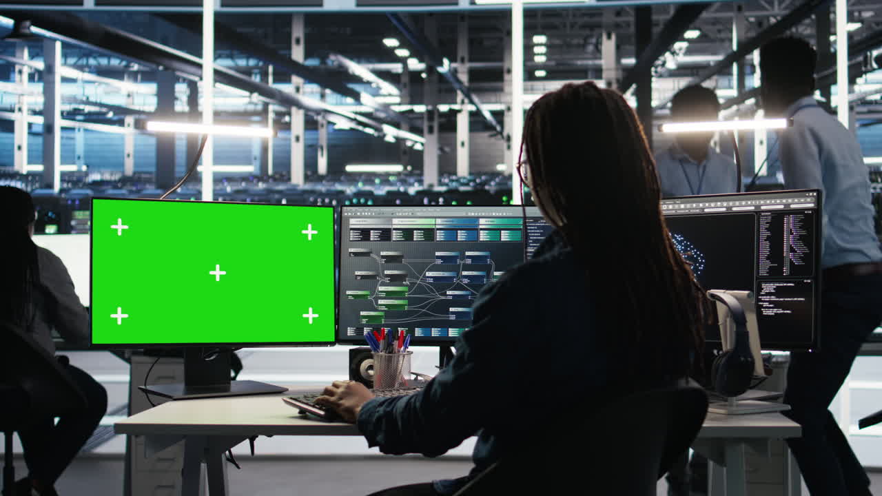 Server hub programmer using node tree software on isolated screen PC