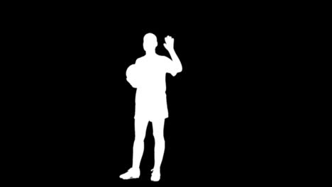 video digital de la deportista saludando a los aficionados