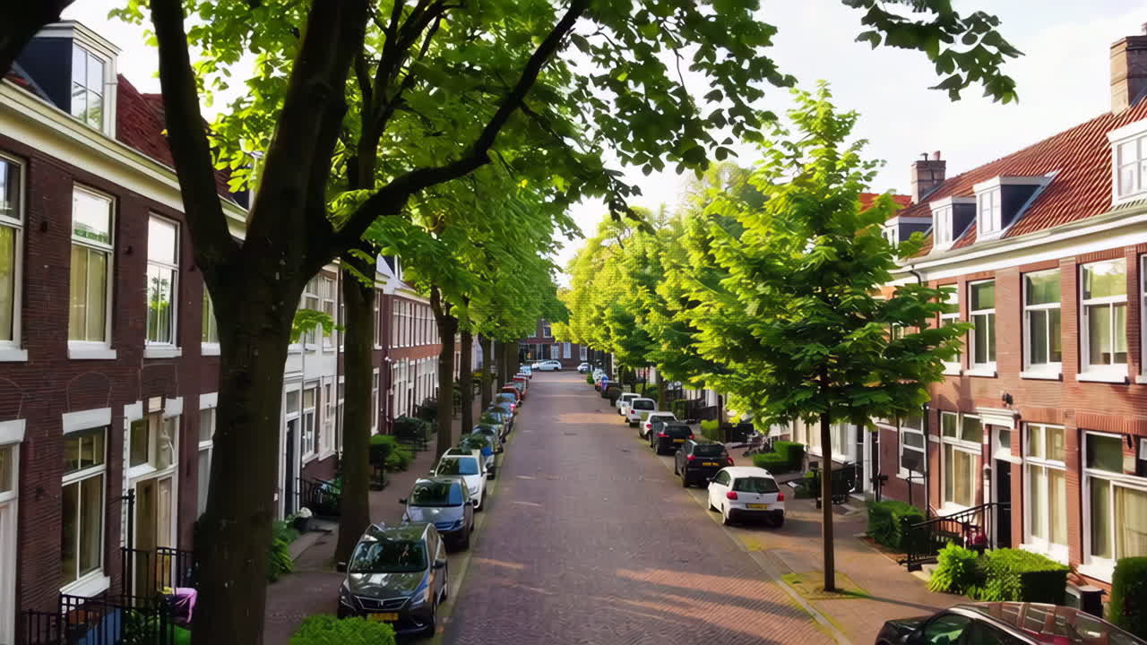 Quaint European Town Street Scene