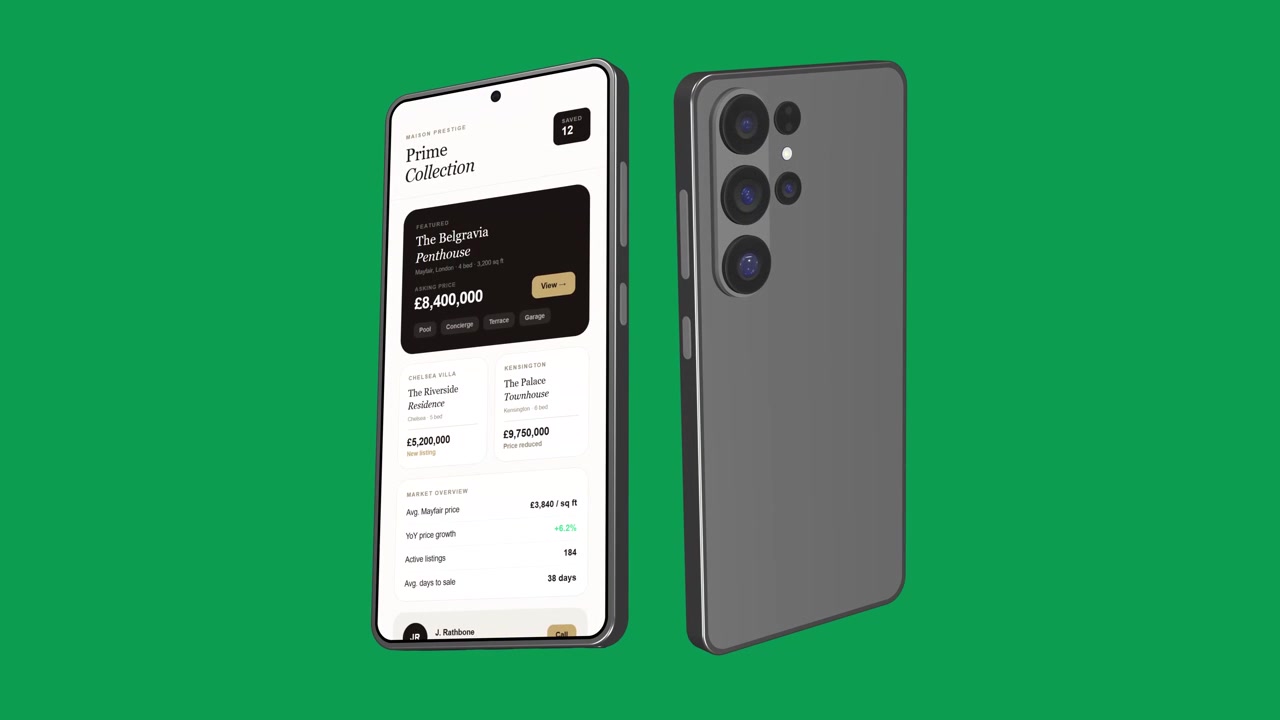 Dynamisk S26 Ultra App-fremvisning