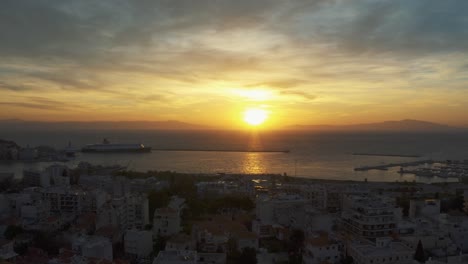 Aerial-view-over-the-beach-in-Mitilini-in-Greece