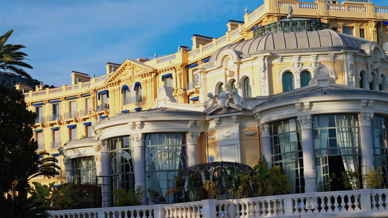 Beaulieu-sur-Mer, France - March 23, 2025: View of the facade of The Rotunda Rooms event venue in daylight