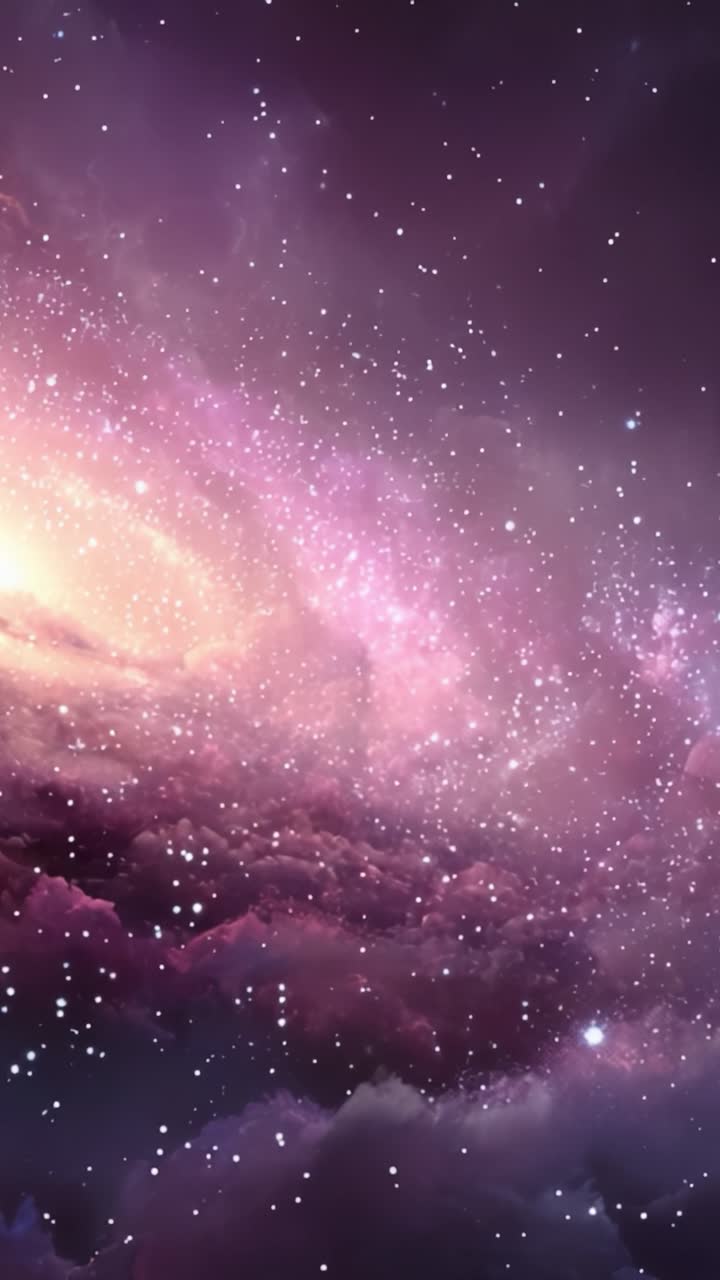 A Glimpse into the Cosmos: Captivating Nebula with Stars and Celestial Wonders in a Surreal Purple and Pink Galaxy, Evoking the Mysteries of Space and Time