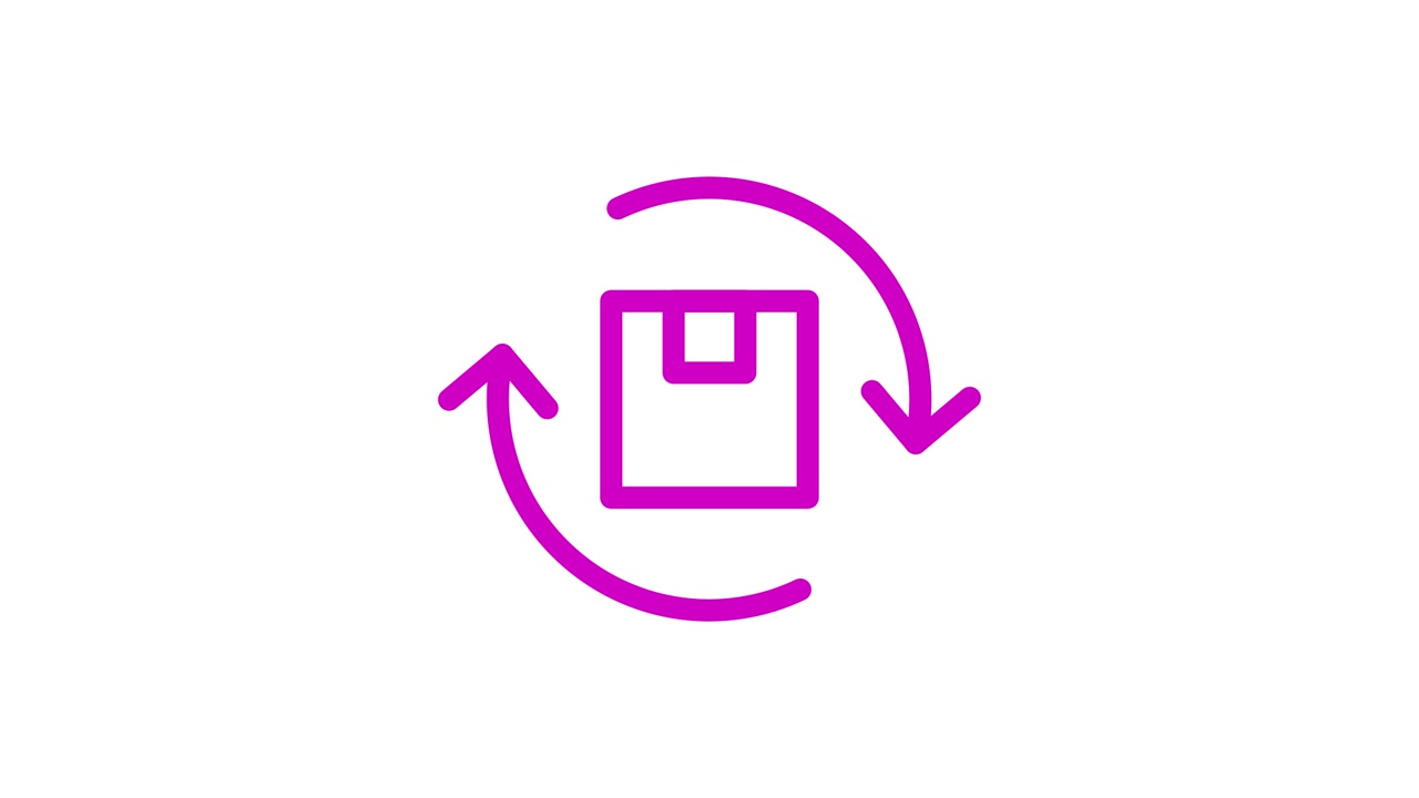 Animated Icon of Package Return and Exchange