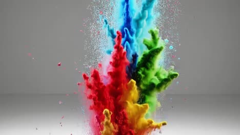 explosión de tinta de colores abstractos
