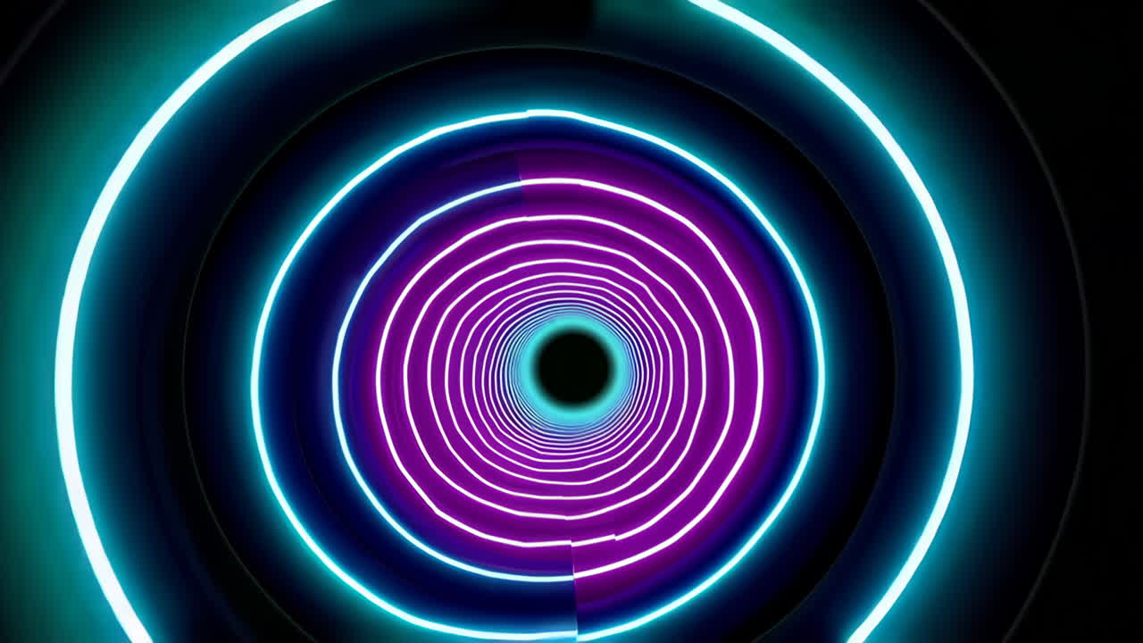Neon Circle Tunnel